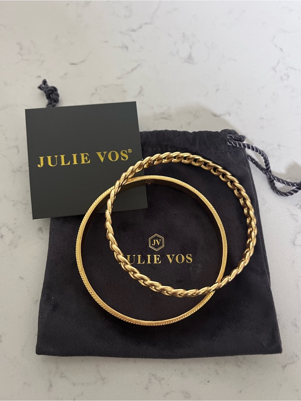 Julie Vos Dolce and Savoy Gold-Tone Bangle Set - NWOT